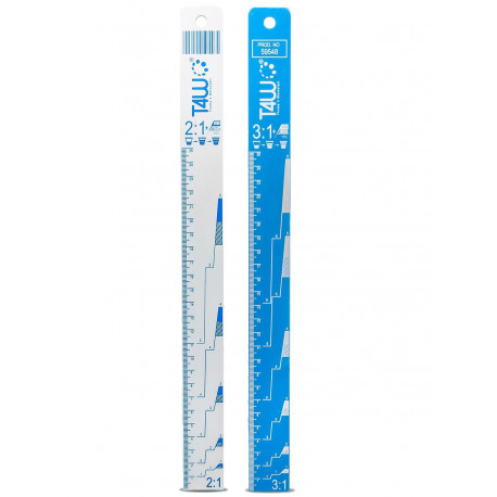 T4W Aluminium paint mixing stick ruler 2:1/3:1