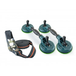 T4W Double suction cup set with safety belt