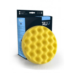 T4W Polishing sponge waffle 150×25mm velcro yellow