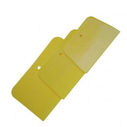 Kunststoff elastische Spachtel gelb / 3Stk
